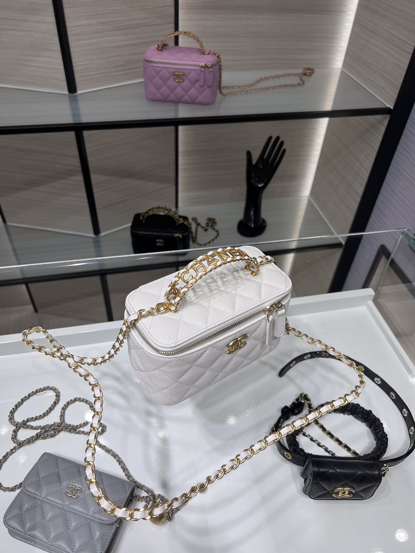 Ch**el Vanity With Chain 9.5x17x8cm