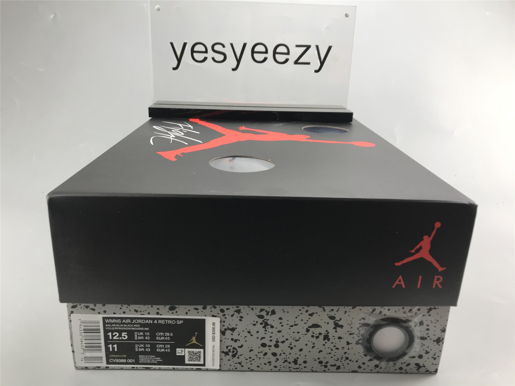 UA OFF-WHITE AIR JORDAN 4 BRED