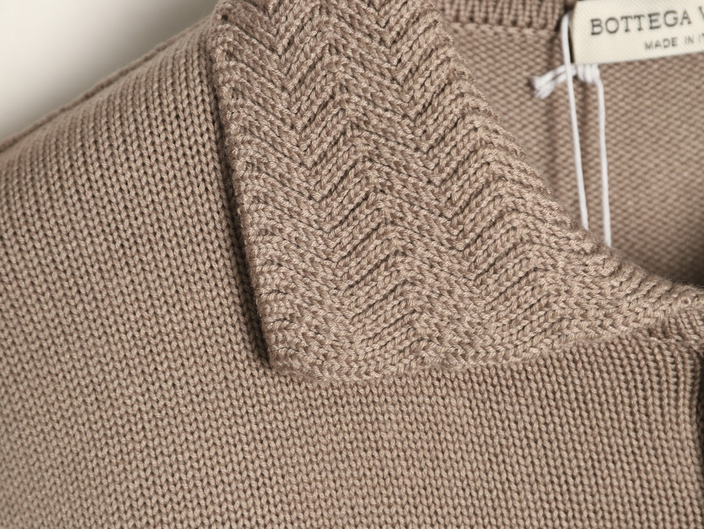 B0tt*ga Ven*ta Knitting Long-sleeved Polo Shirt