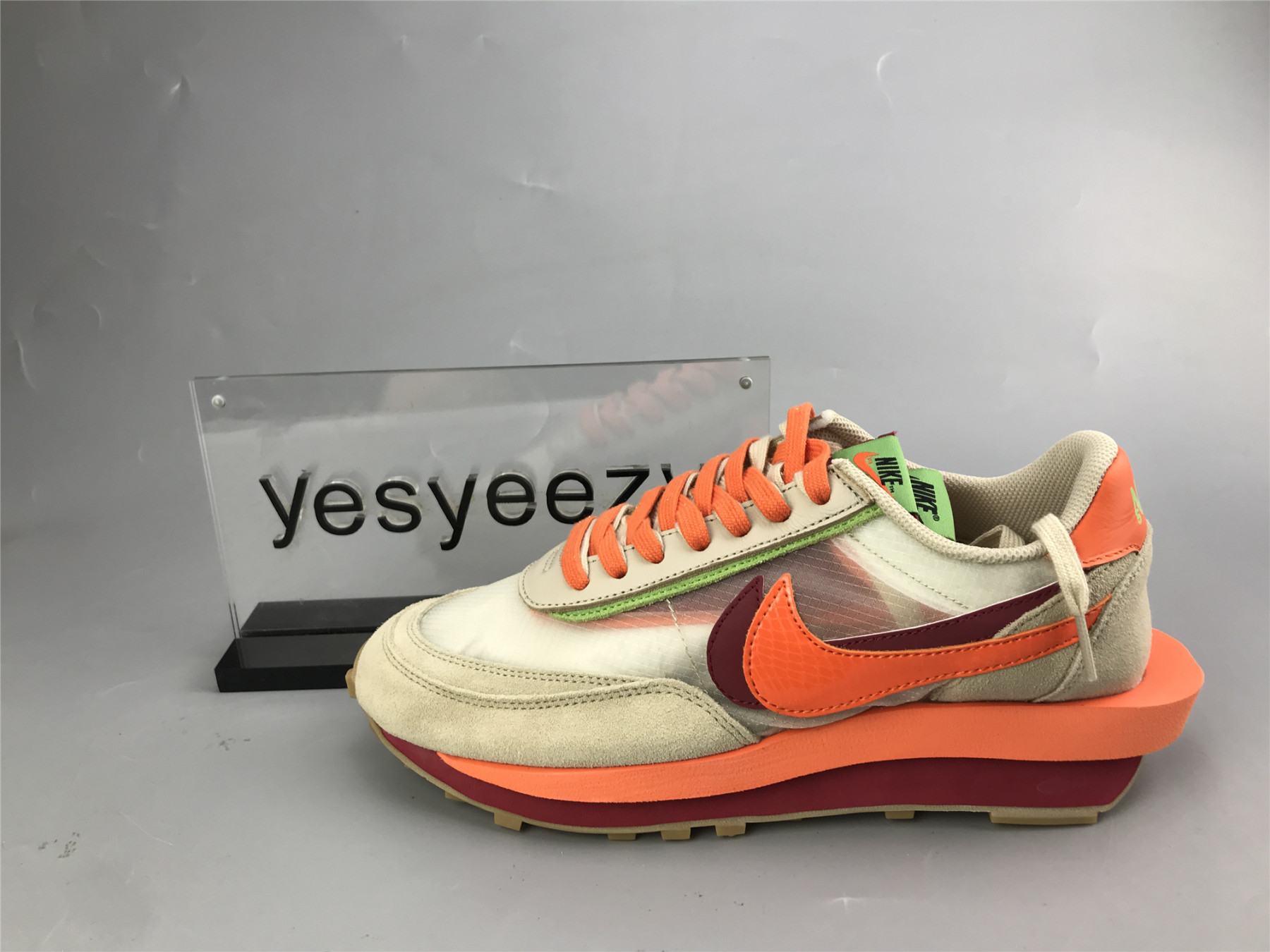 UA NIKE LDWAFFLE CLOT SACAI NET ORANGE BLAZE