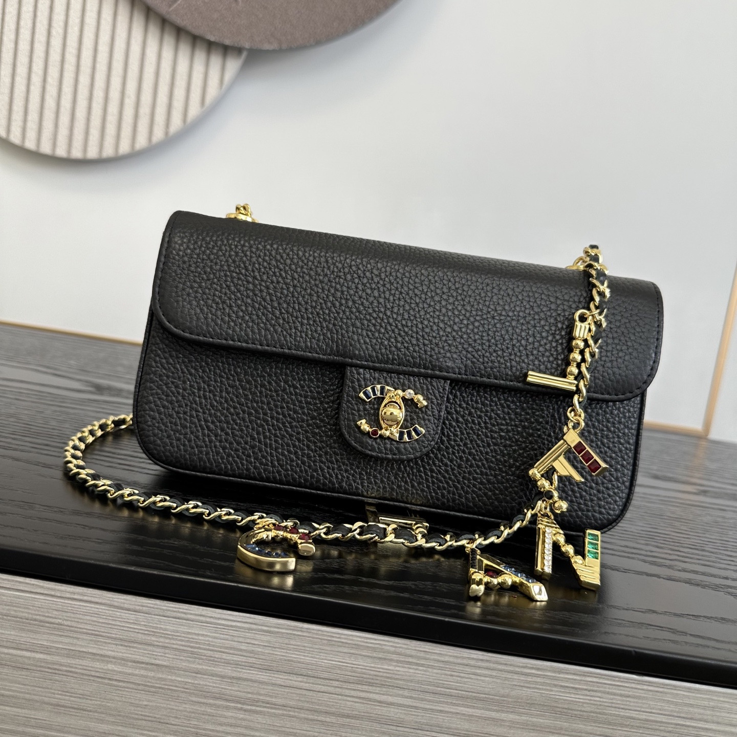 Ch**el Flap Bag AS6340 12x22x4cm
