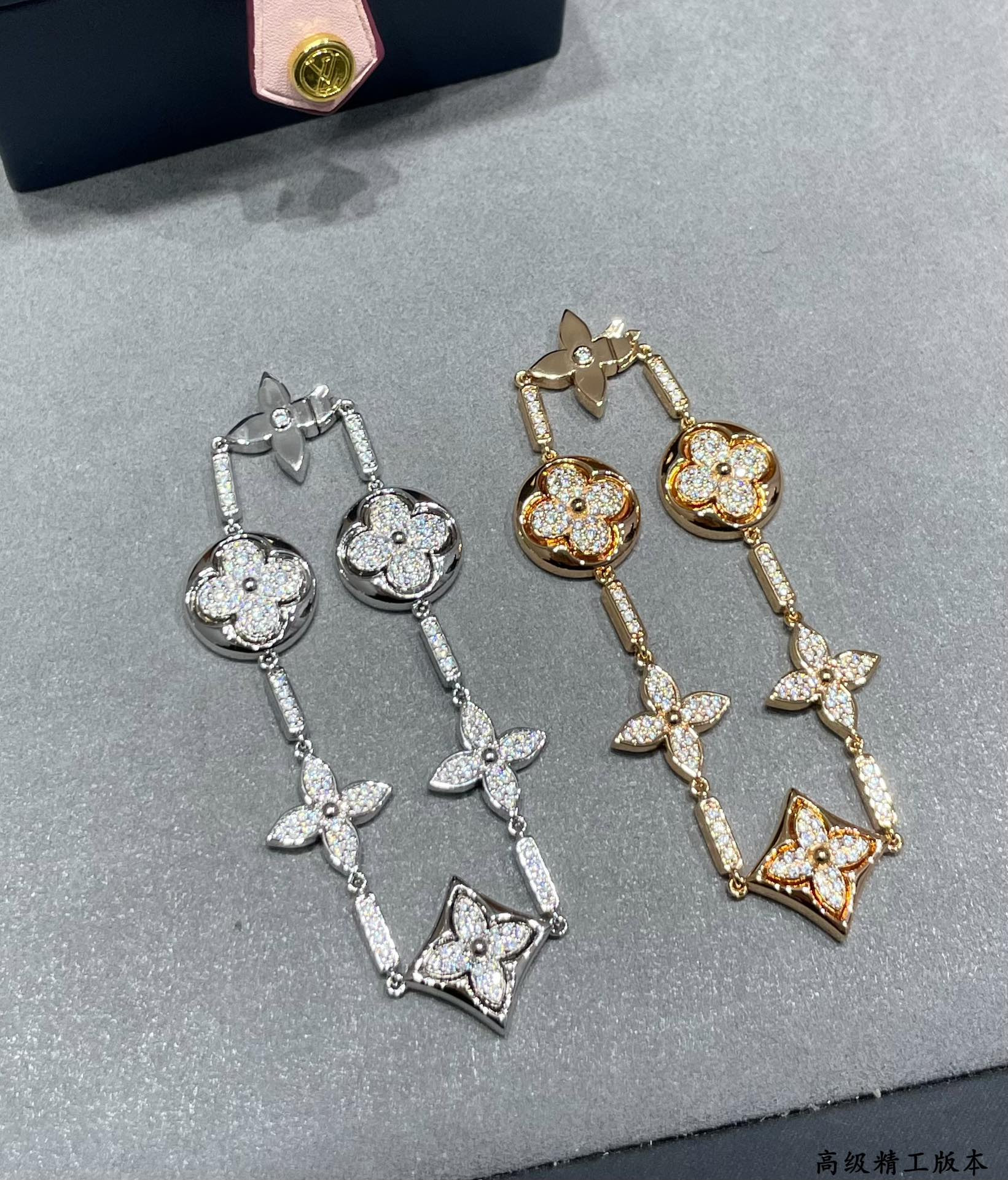 L0vis Vvtt0n Large six-flower full D1am0nd Bracelet