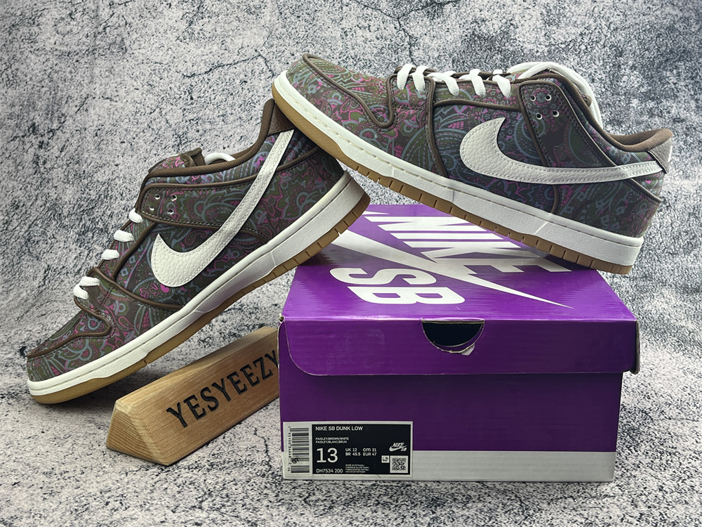 UA Nike SB Dunk Low Pro Paisley Brown