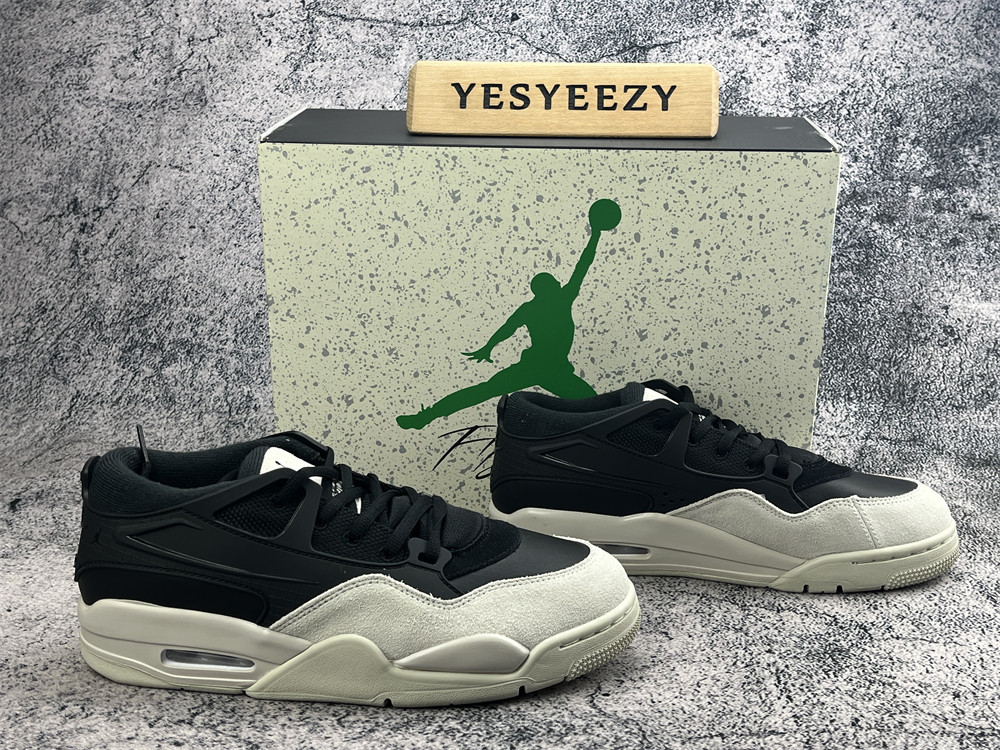 UA Jordan 4 RM Black Light Bone