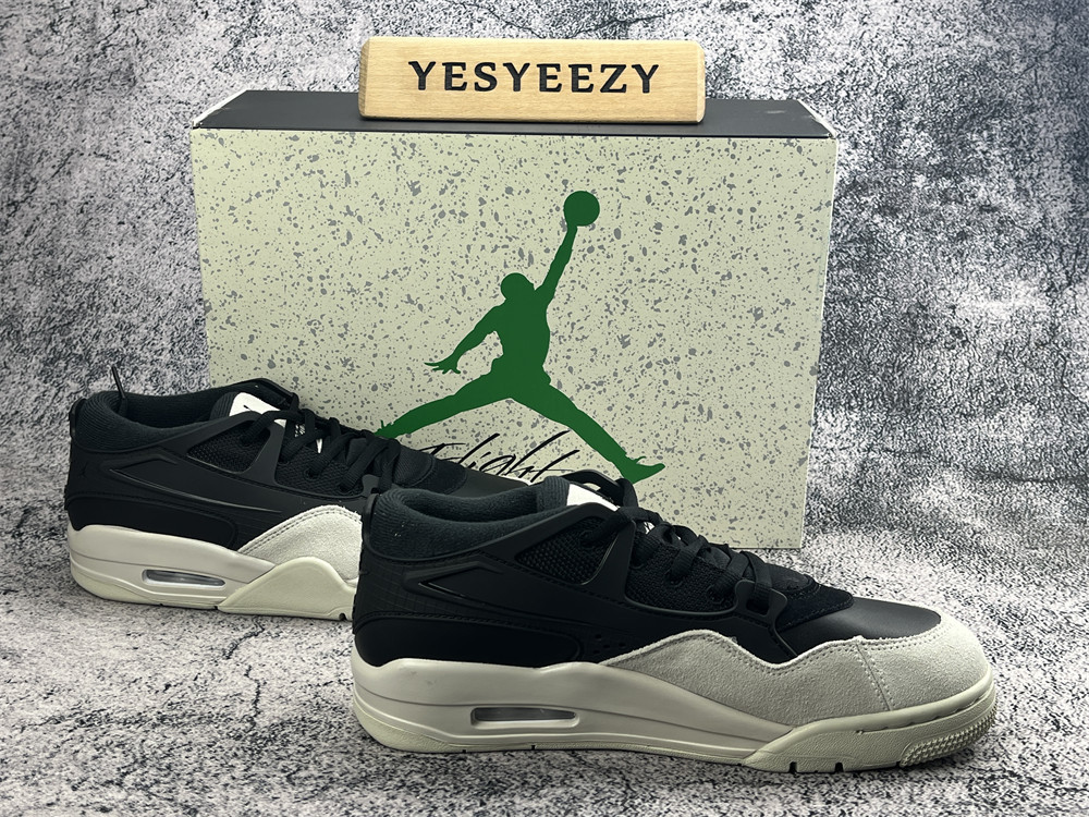UA Jordan 4 RM Black Light Bone