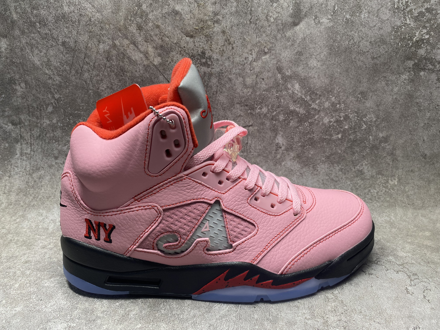 UA Jordan 5 Retro Awake NY Arctic Pink