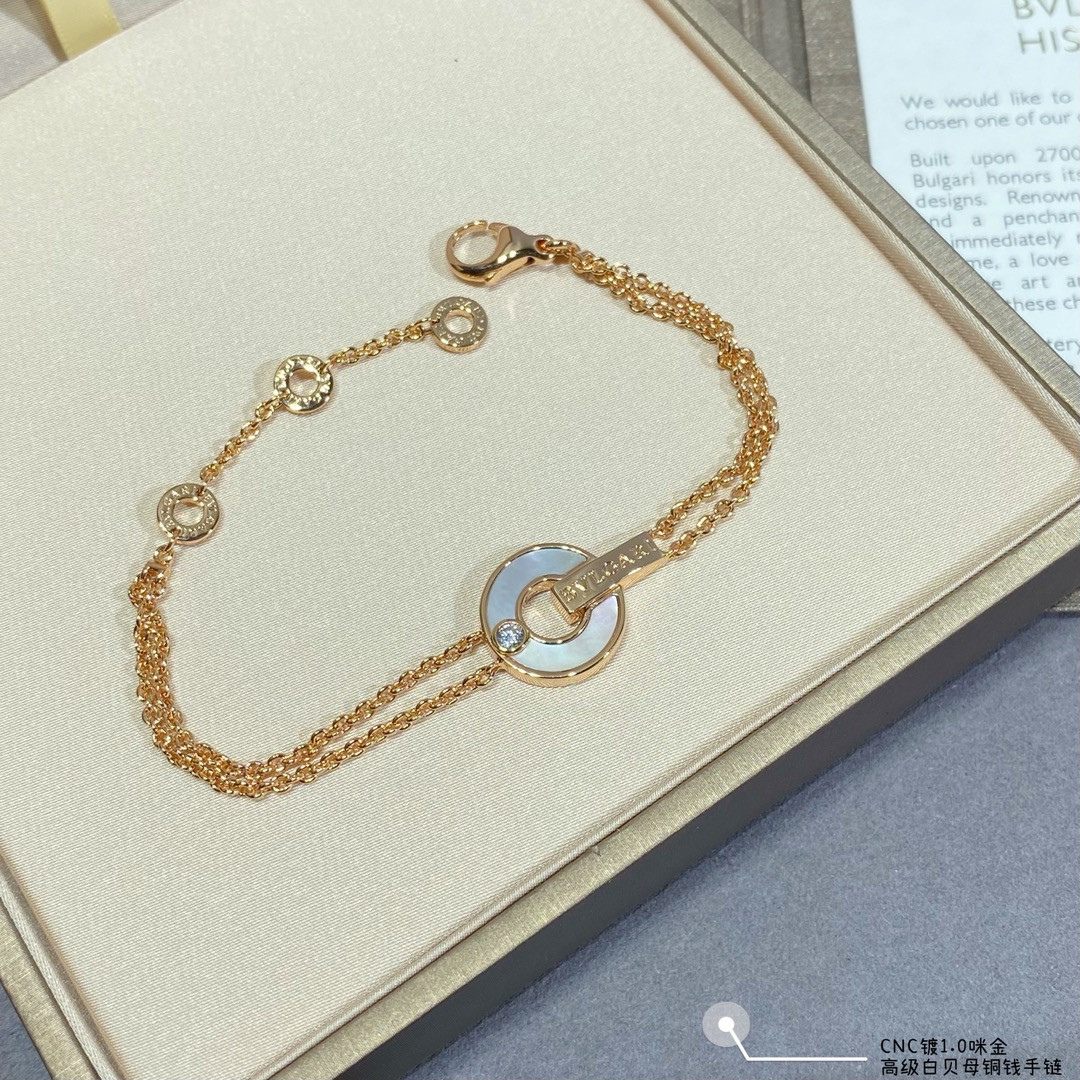 Bv1g*ai Copper Coin Fritillaria Bracelet