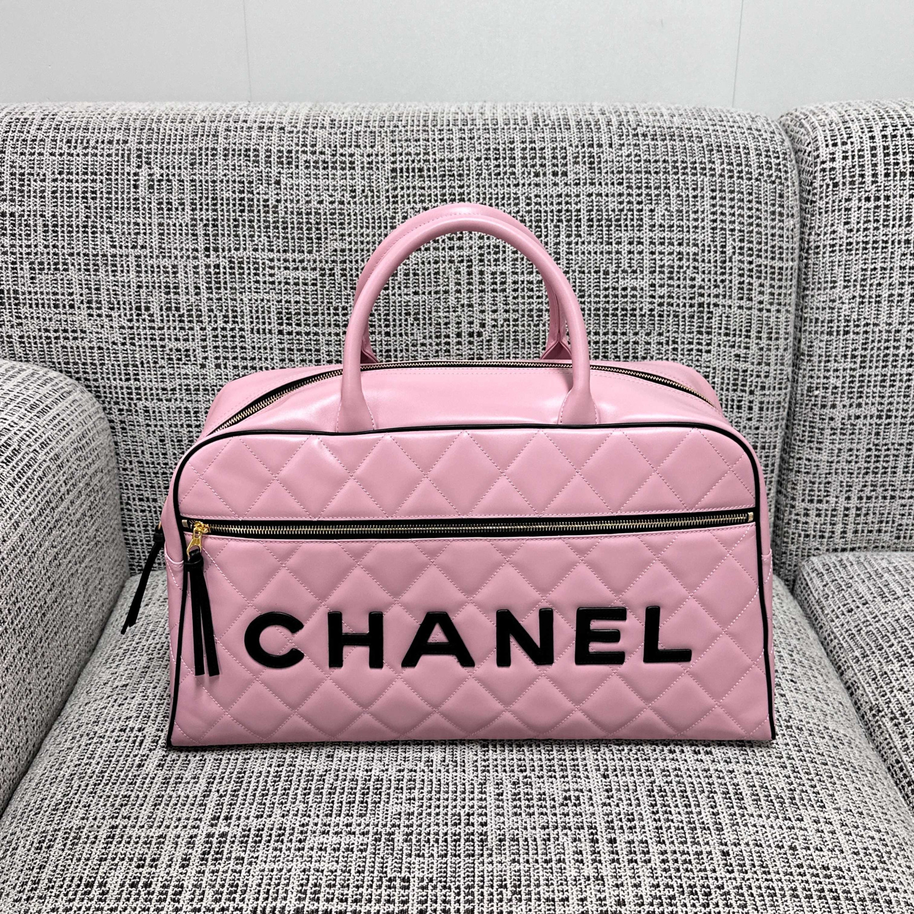 Ch**el Boston Bowling Bag Without Box 46cm