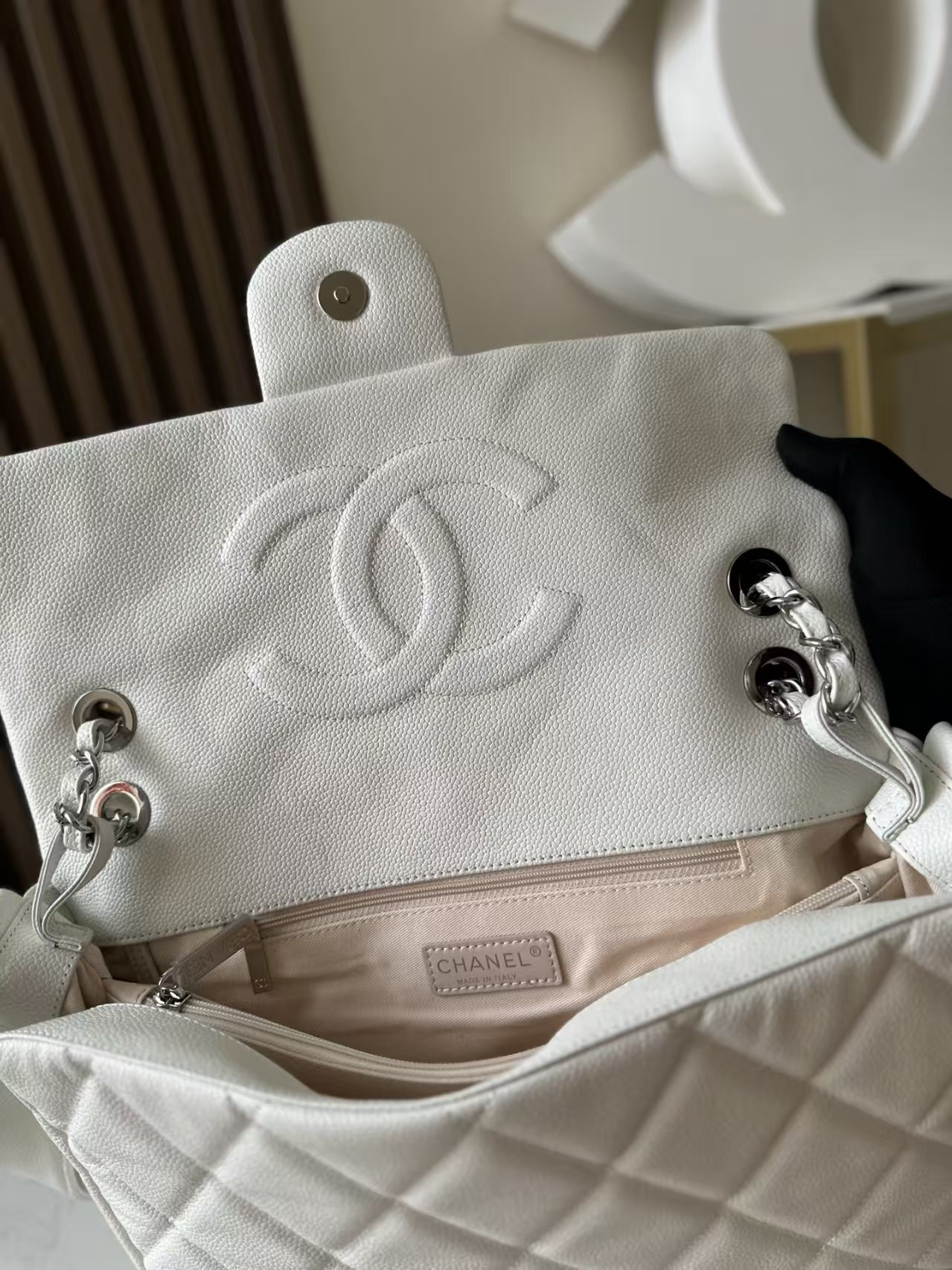 Ch**el Flap Bag AS3372 34x22x10cm