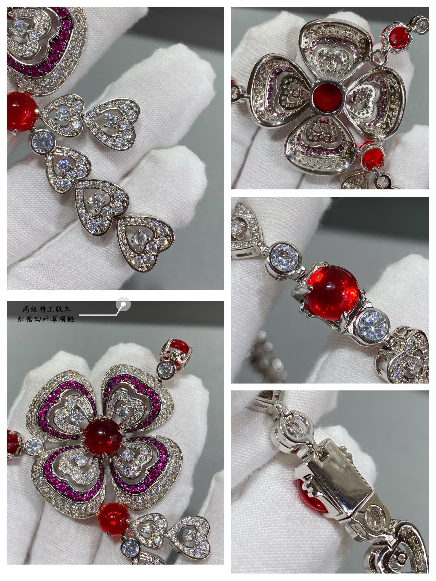 Bv1g*ai Four Leaf Clover Necklace(No refund or exchange)