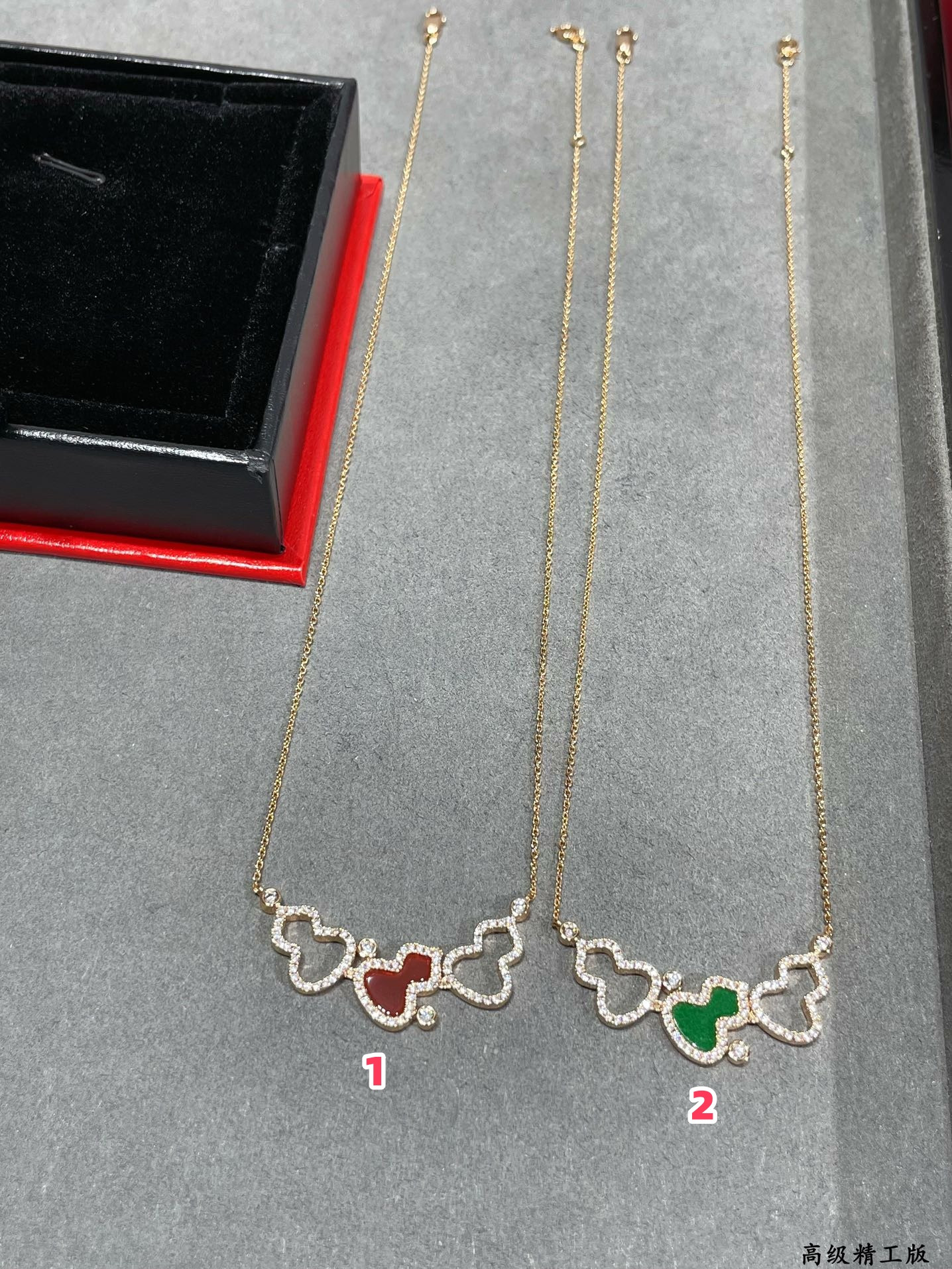 Qeelin Triple Gourd Necklace