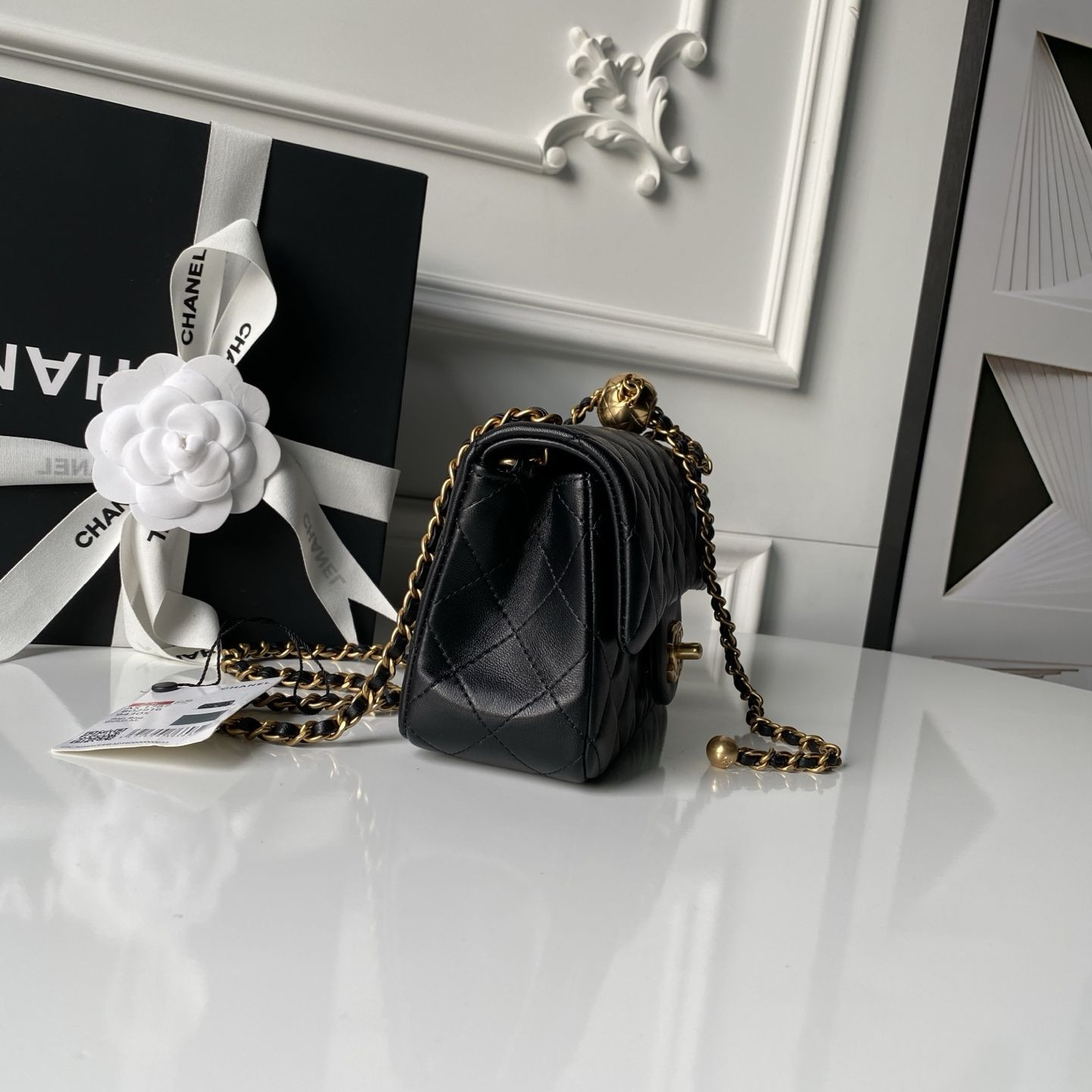 Ch**el MINI FLAP BAG 4.7 × 7.8 × 2.3 in