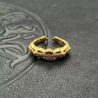 Ch*0me He**ts Open-ended Small Cross Ring