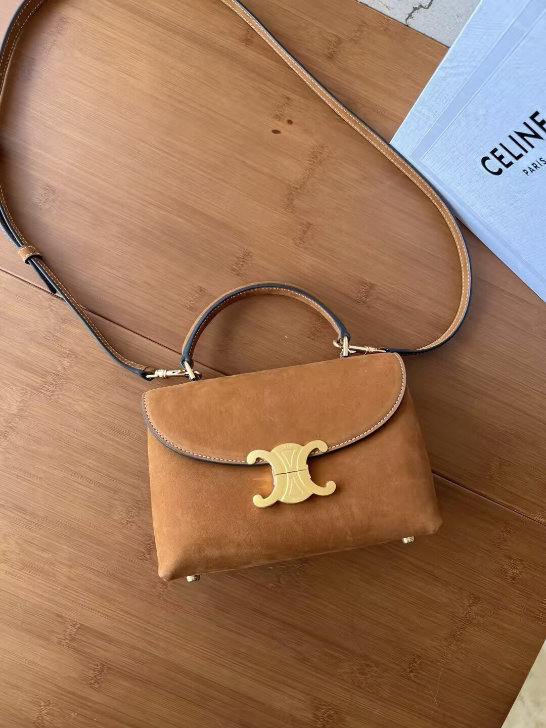 Ce1i*e Teen Nino Bag IN NUBUCK CALFSKIN 20.5x13x8cm
