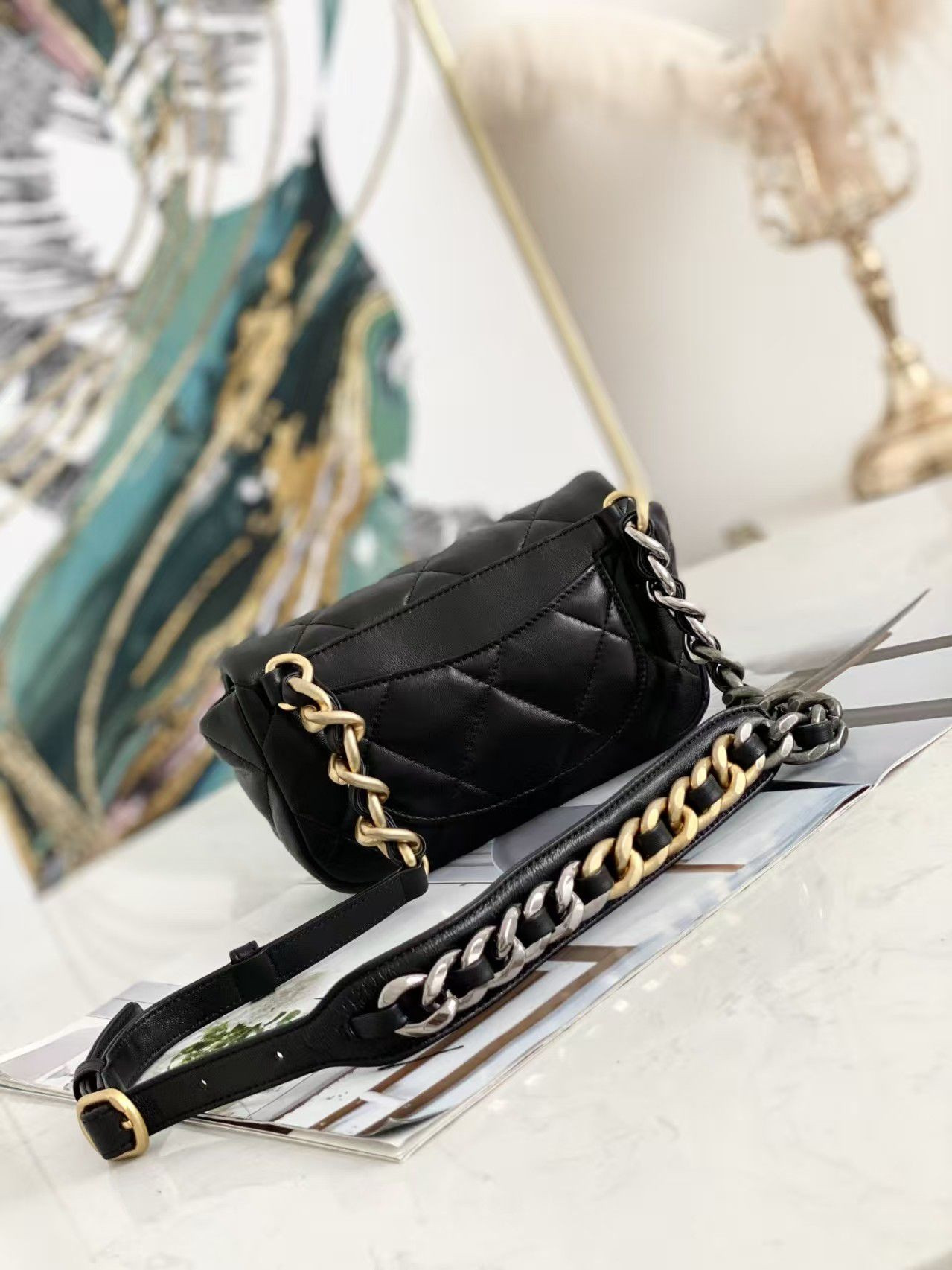 Ch**el 19 Belt Bag 20x10x5.5cm
