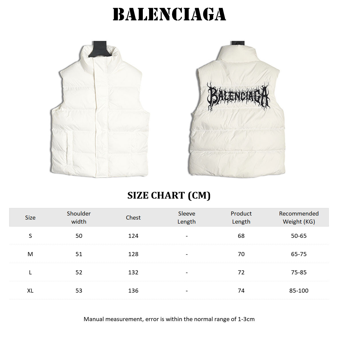 Ba1en*iaga BLCG Puffer Vest