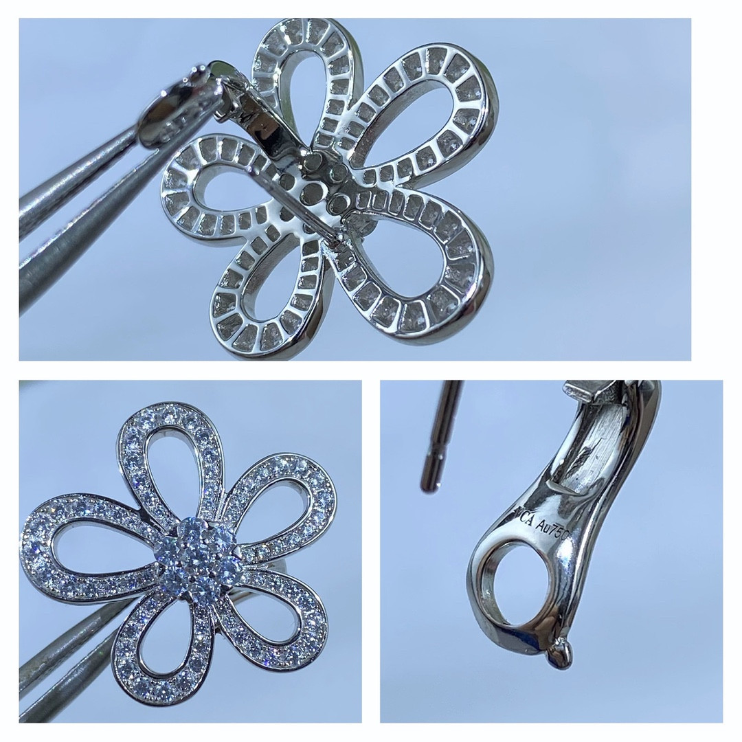 V*n Cl**f & Arpels D1am0nd flower earrings