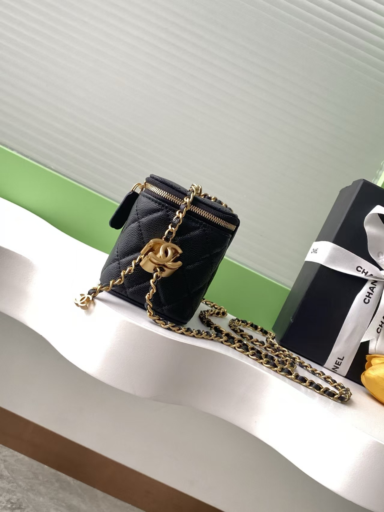 Ch**el Vanity With Chain 9.5x17x8cm