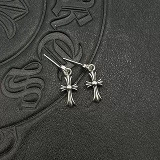 Ch*0me He**ts Cross Earrings