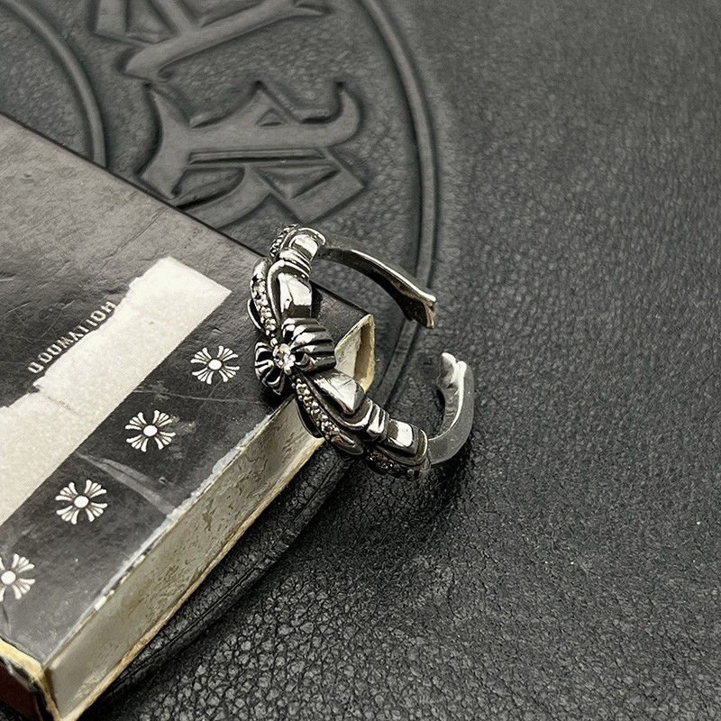 Ch*0me He**ts Open-ended Small Cross Ring