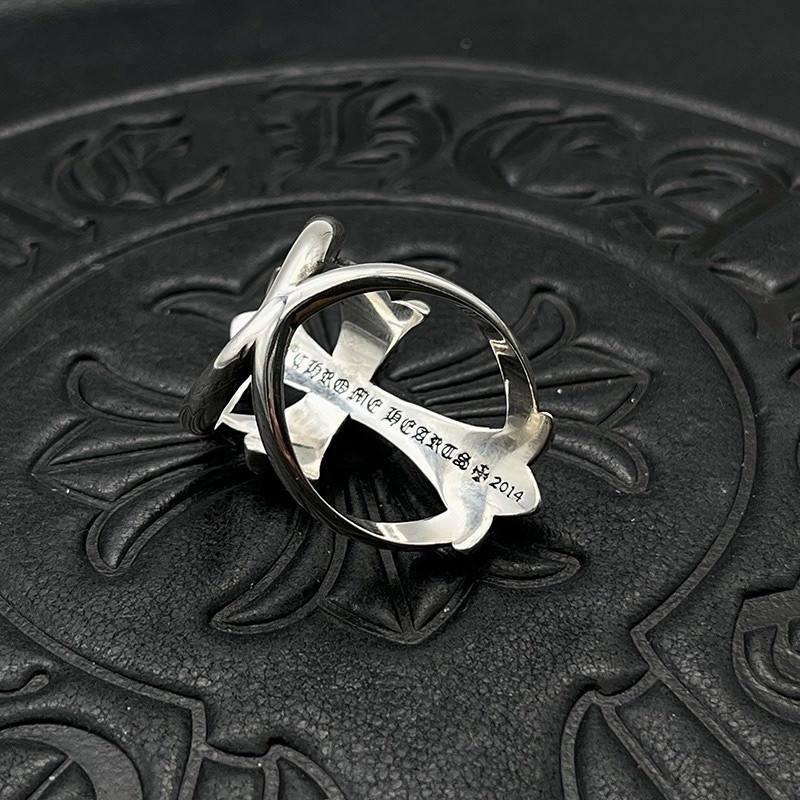Ch*0me He**ts Cross Cutout Ring