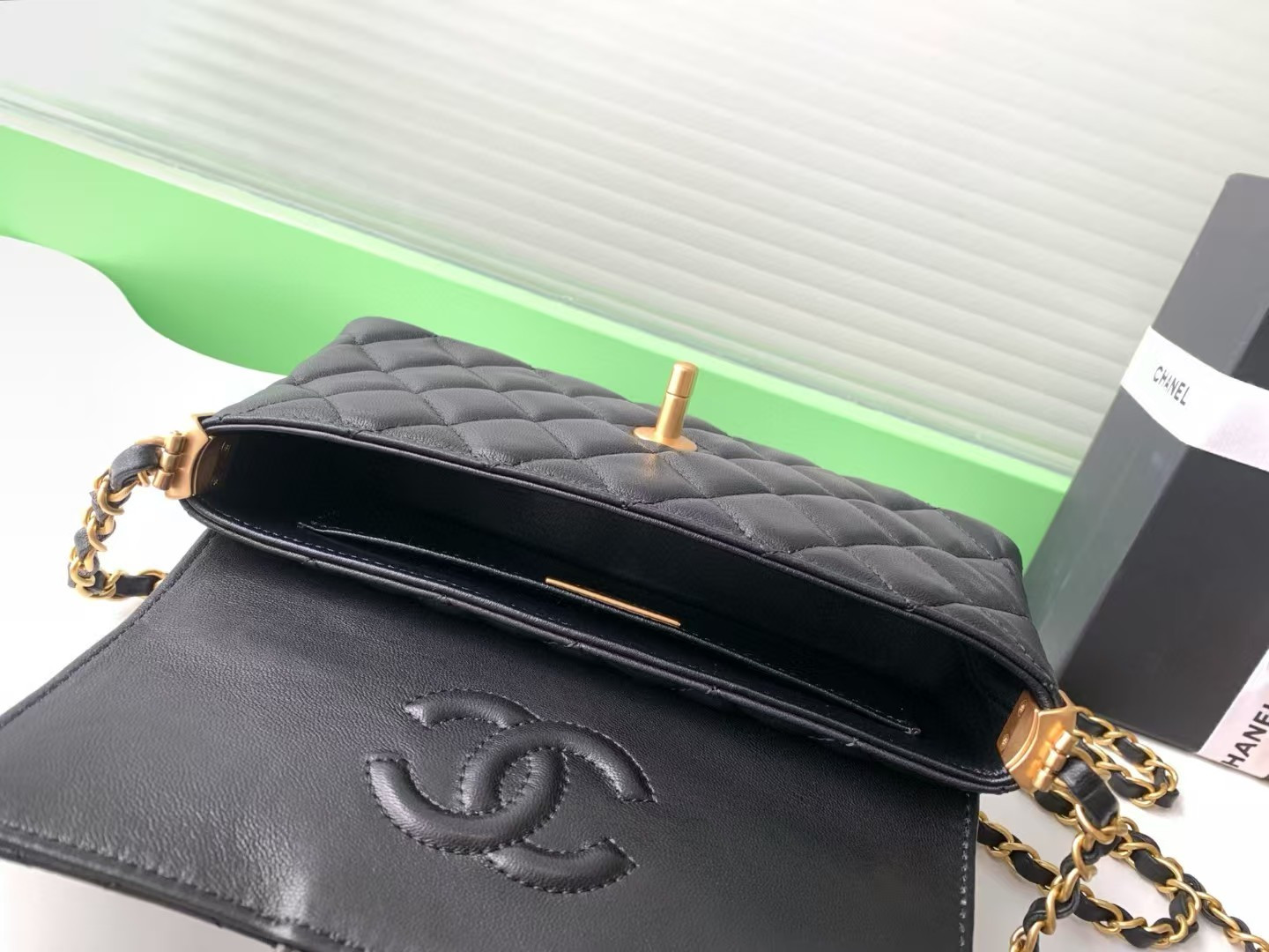 Ch**el Mini Flap Top Handle Bag 12x22x6cm