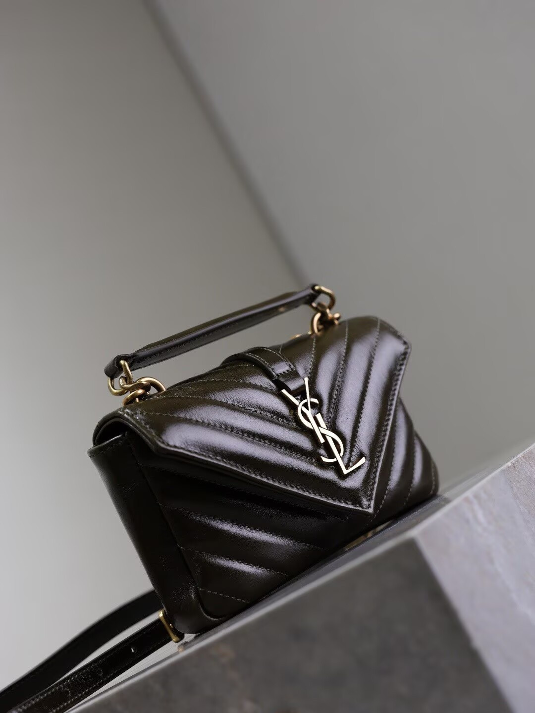 Y51 Loulou college mini Bag in Brown 20x13x3cm