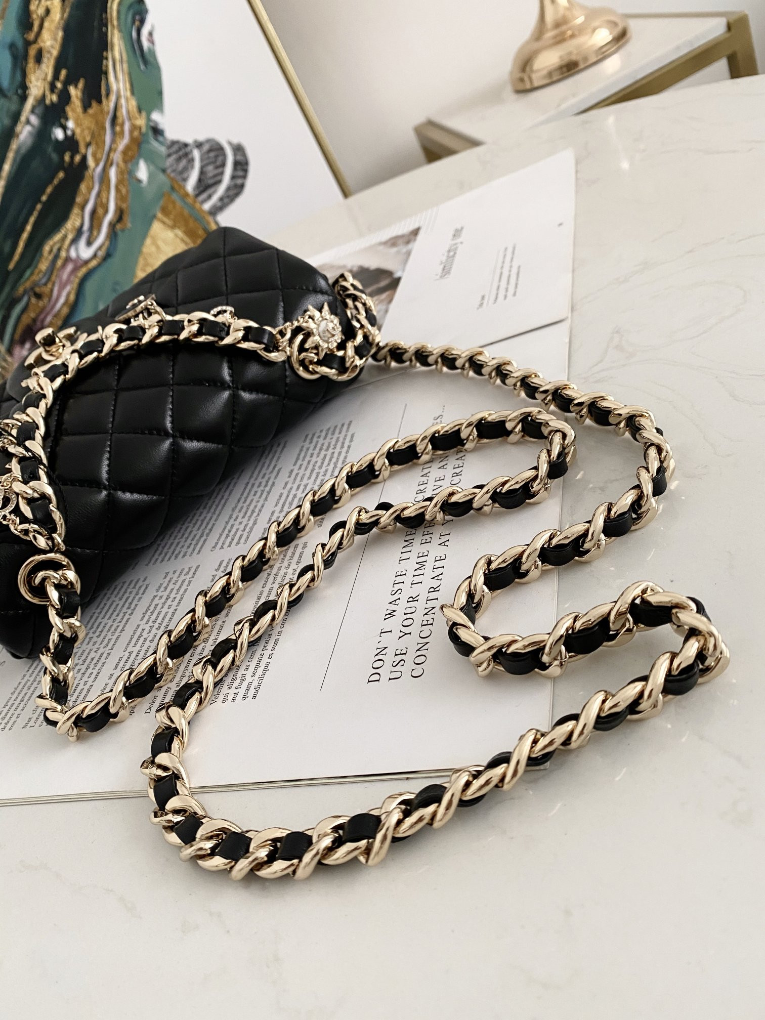 Ch**el Coco Charms Mini Flap Bag AS2326 20x12x6cm