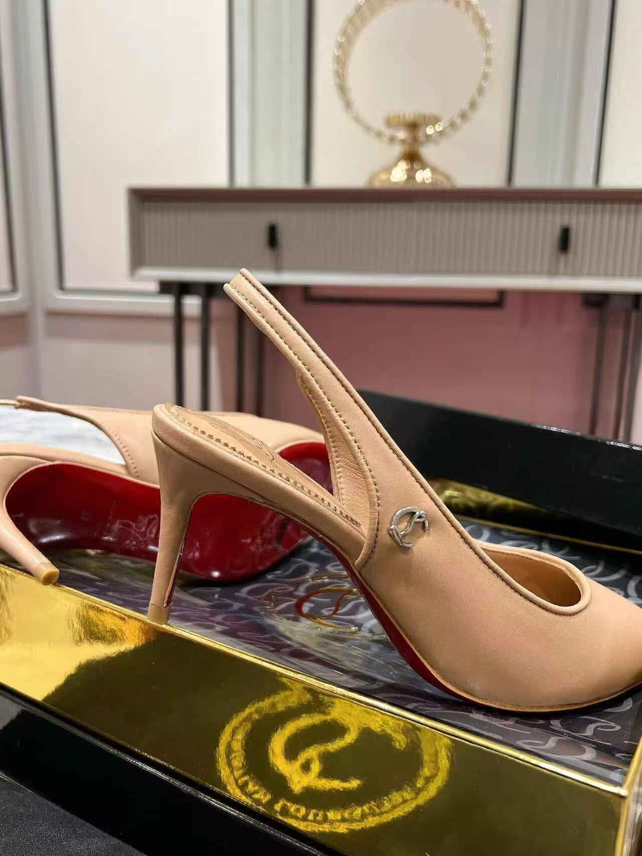 UA Chr1st1an Louboutin Sporty Kate Sling 65mm