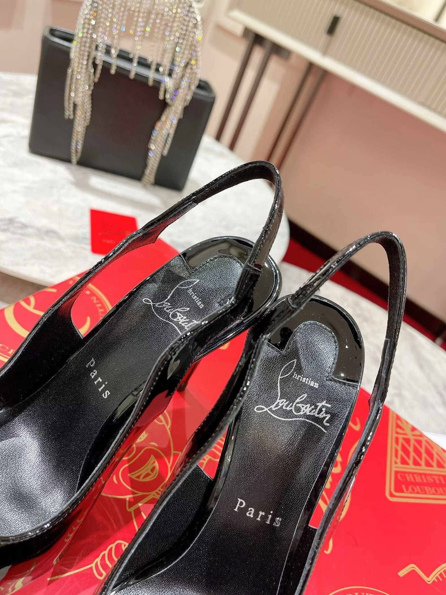UA Chr1st1an Louboutin Hot Chick Sling Slingback Pumps(CusT0mized, no exchange no return, about 15 days)