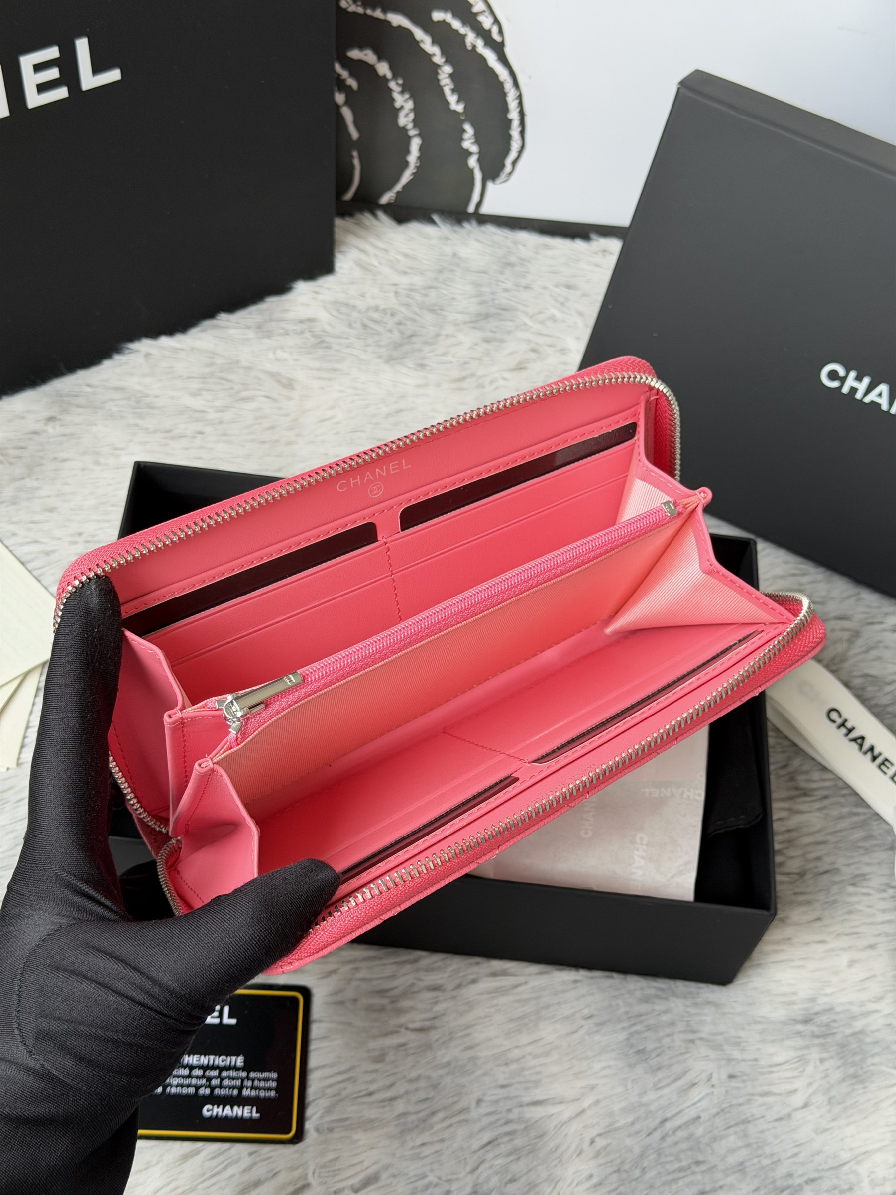 Ch**el Zip Around Wallet 80758 10x19x3cm