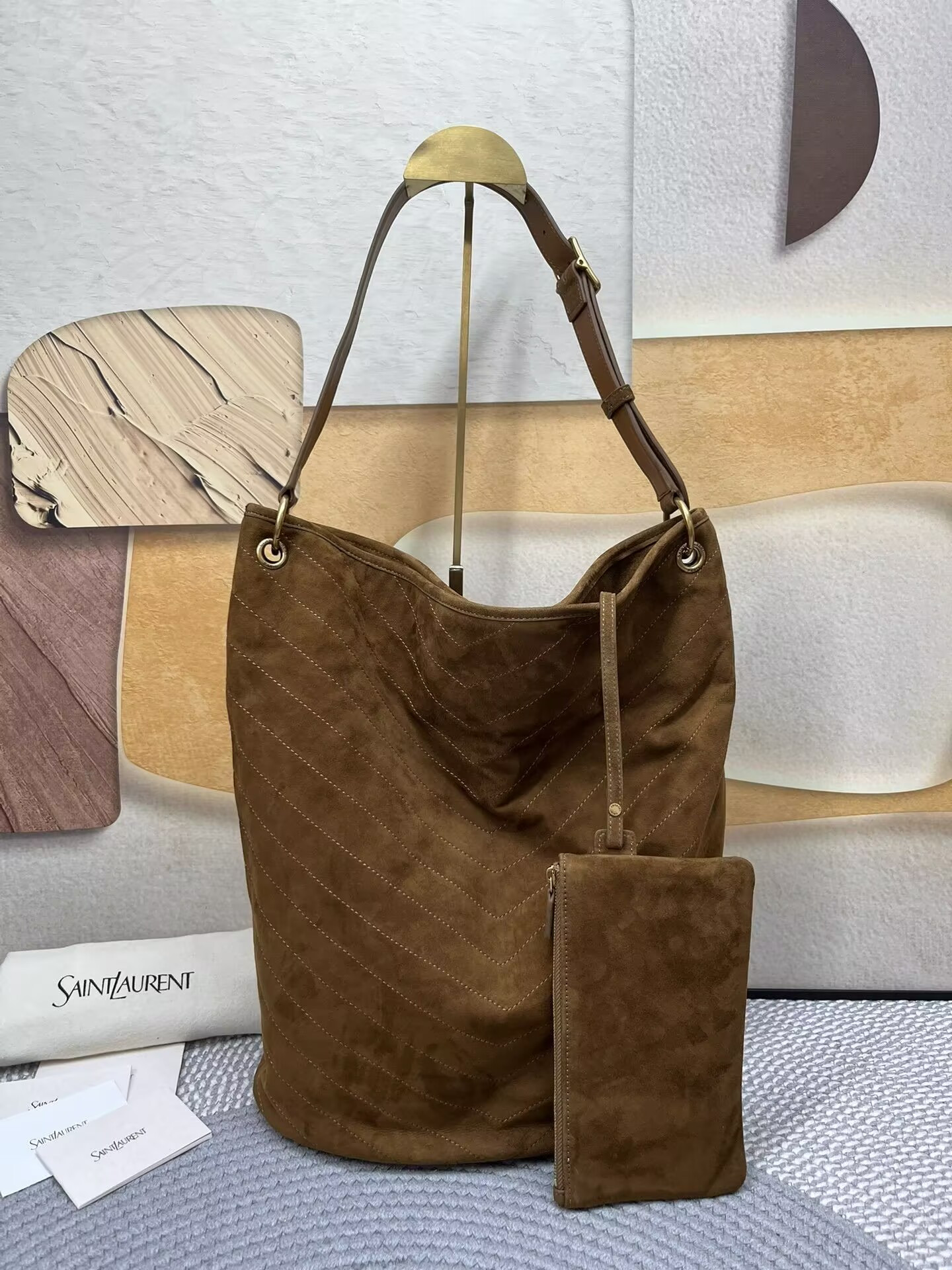 Y51 NIKI S*pple Bucket In Suede 33x16x40cm