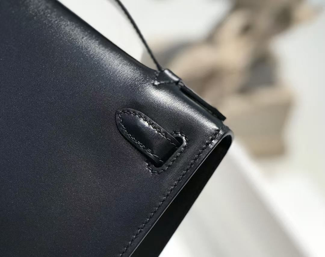 H**me5 Kelly 22 Mini Box Leather 22x7x13cm