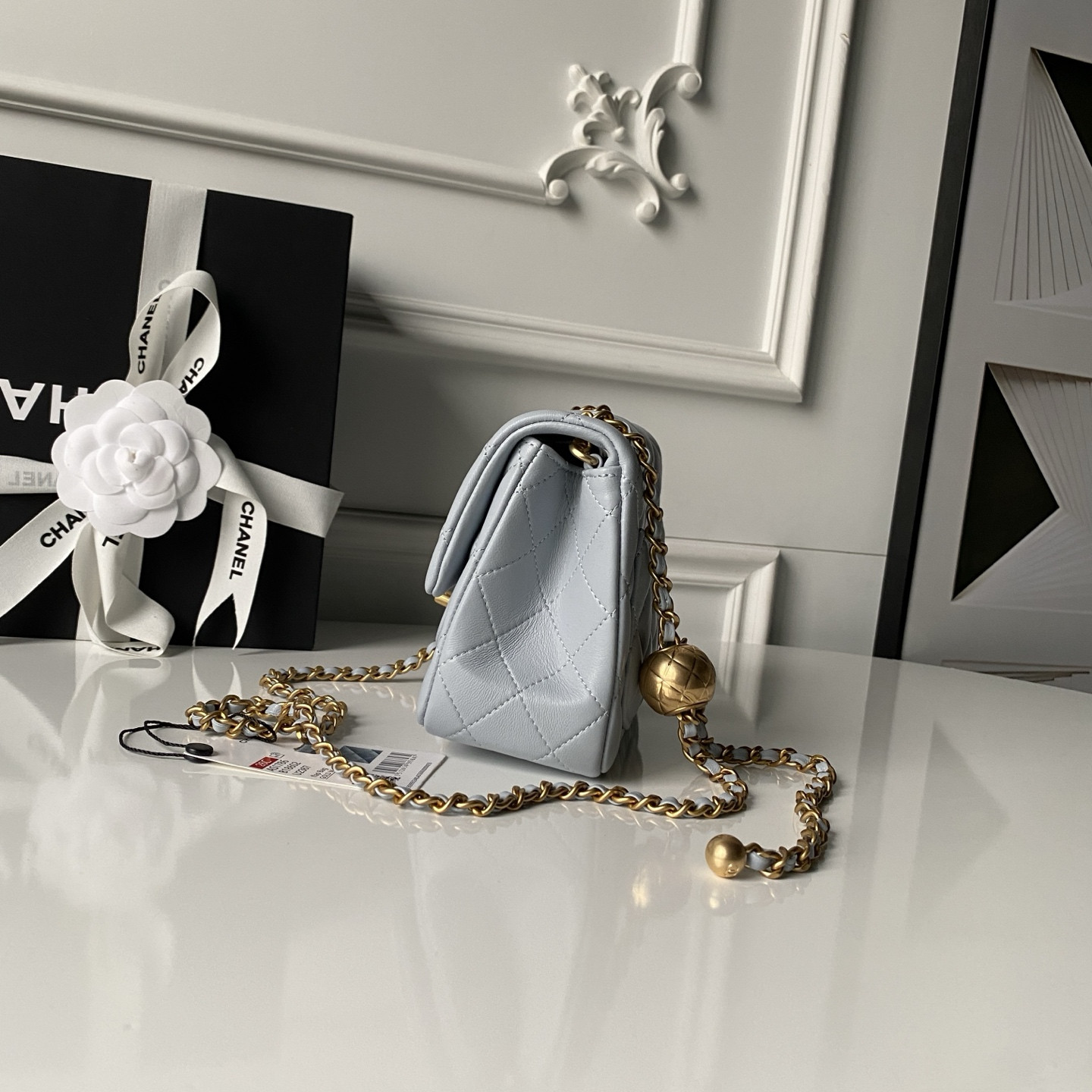 Ch**el MINI FLAP BAG 13.5x17x8cm