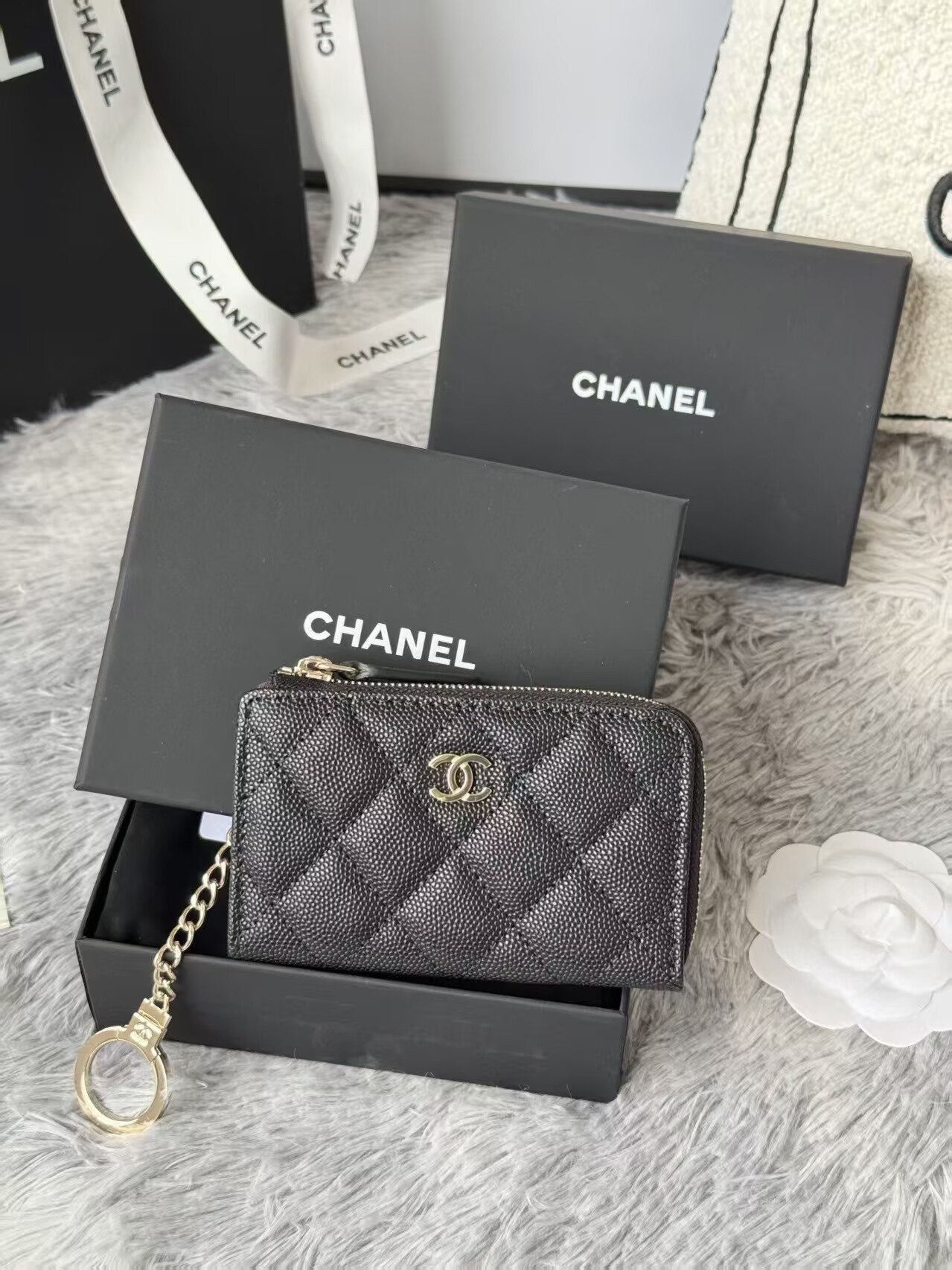 Ch**el Card holder 11.5×7.5×1.5cm