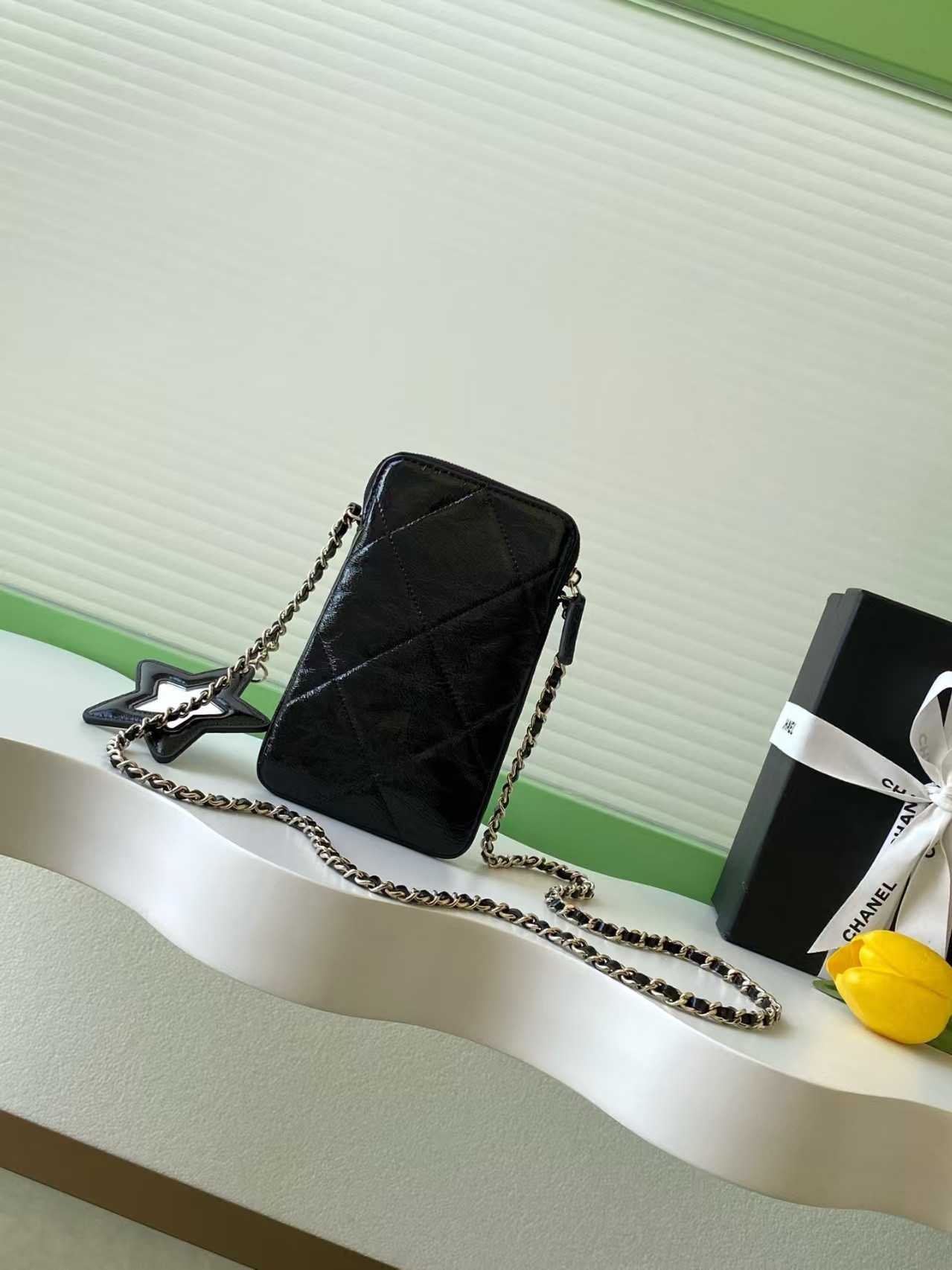 Ch**el Phone Holder with Chain 18x11x2.5cm