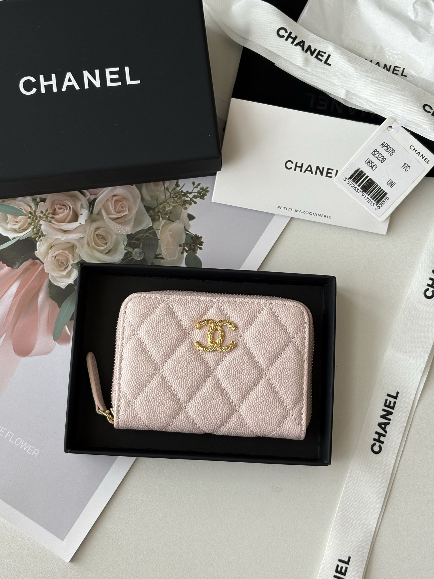 Ch**el Zippered Coin Purse AS5078 11x7.5x2cm