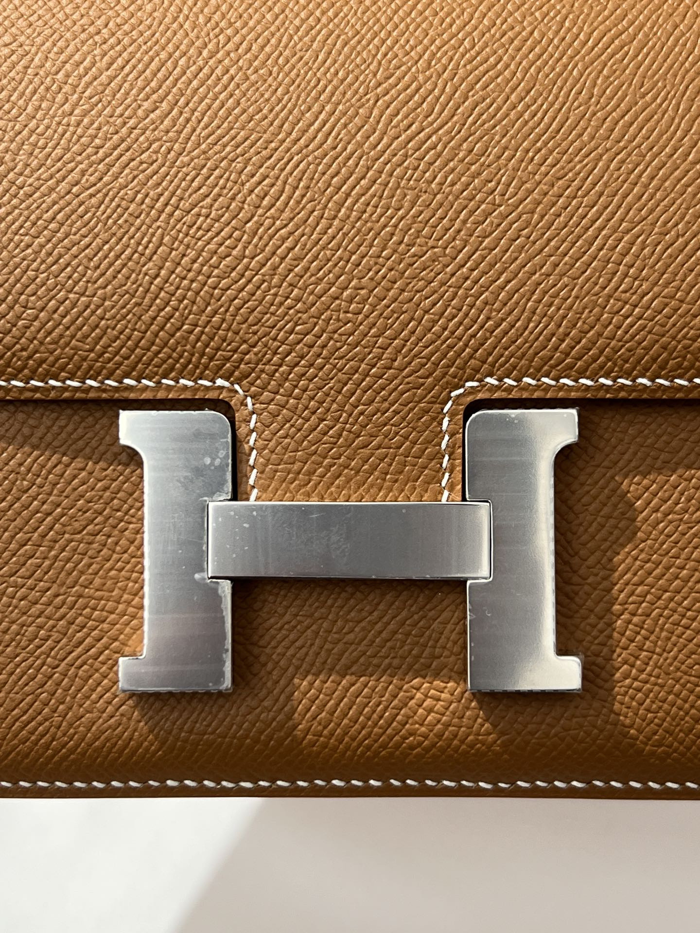 H**me5 Constance 24  Epsom leather silver hardware 9.4"x5.9"x3"