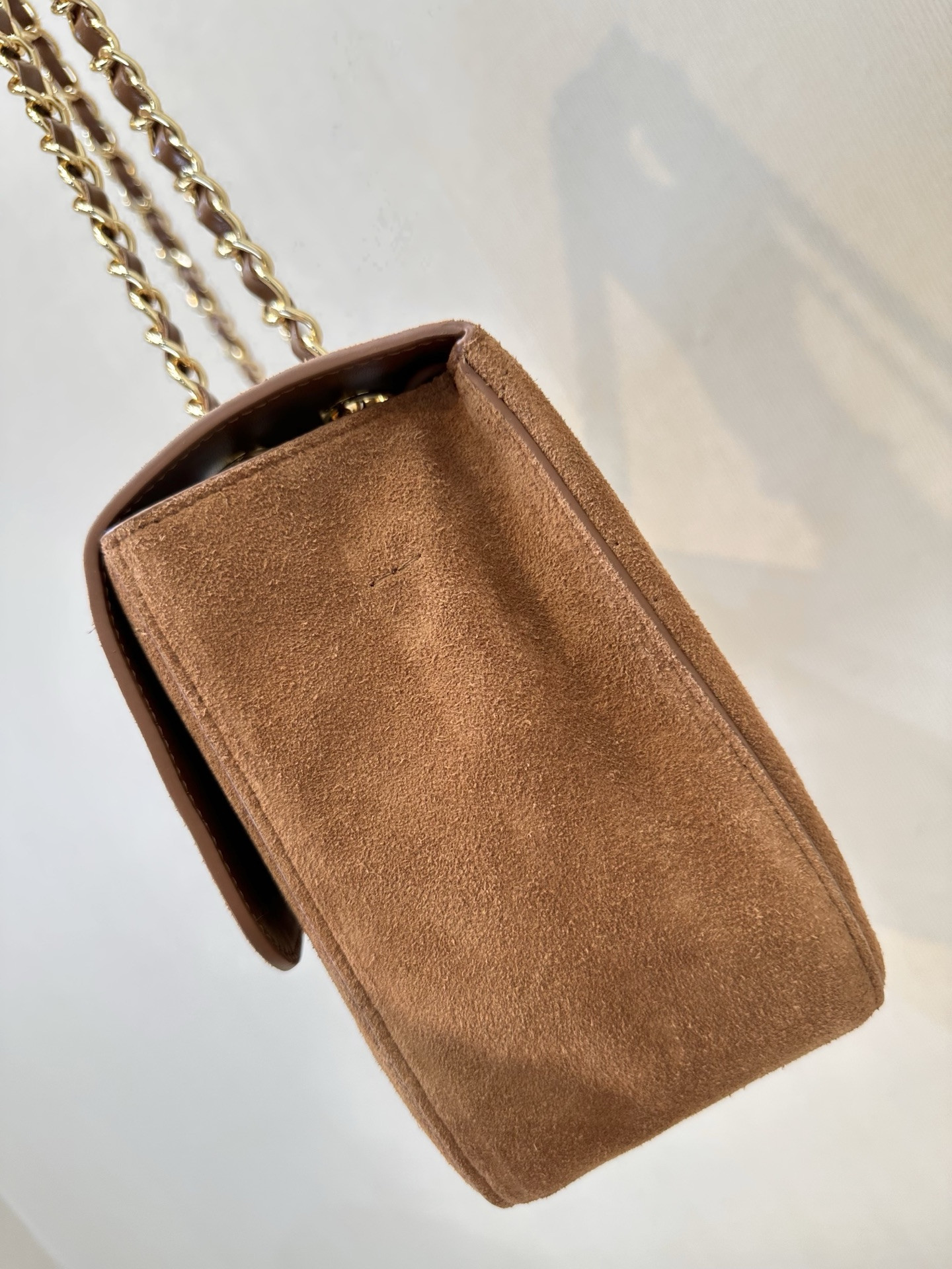 Ch**el Maxi Flap Handbag Brown AS6281 19.5x32x10cm