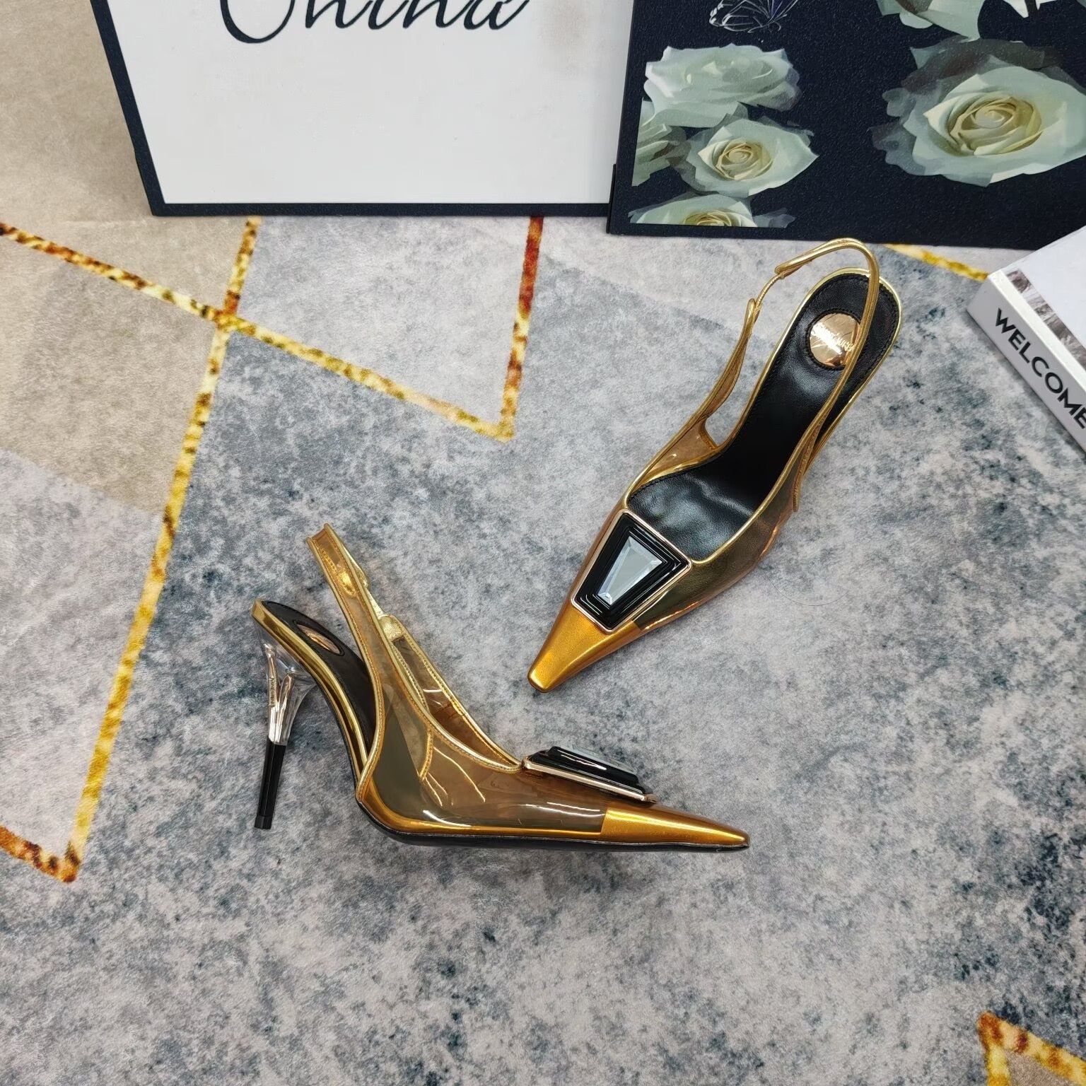 UA Y51 SIBYL Slingback Pumps 10cm Heel
