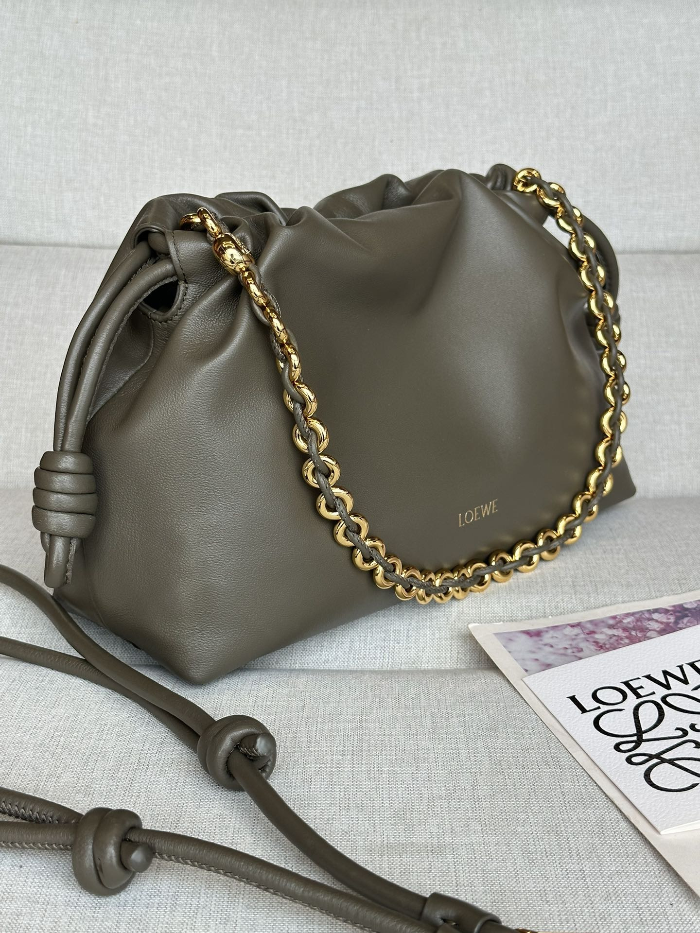 L0ew* Flamenco purse 30X 10.5X 20CM