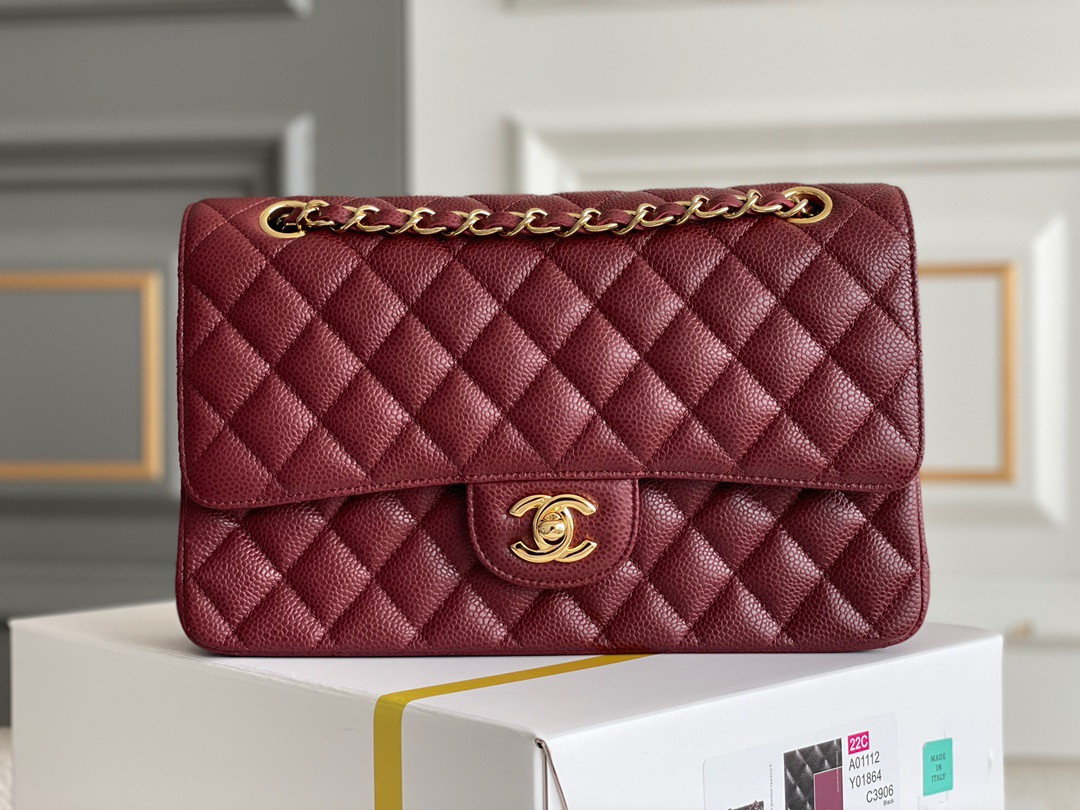 Ch**el CLASSIC HANDBAG 15.5 × 25.5 × 6.5 cm