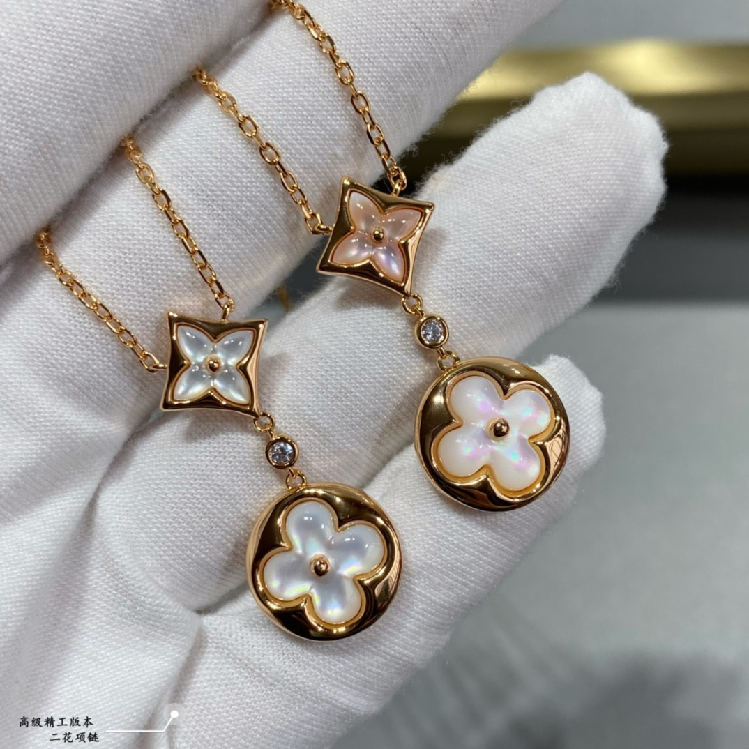 L0vis Vvtt0n Two-Flower Mandarin Duck Necklace