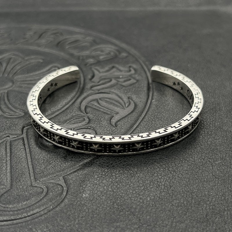 Ch*0me He**ts Five-pointed Star Open Bangle Bracelet
