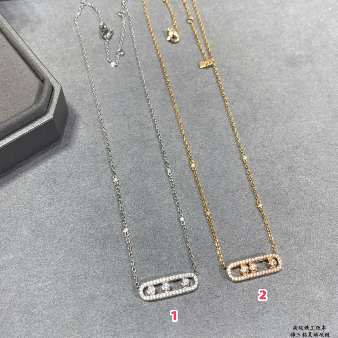 Mes1kaa full d1am0nd moving necklace