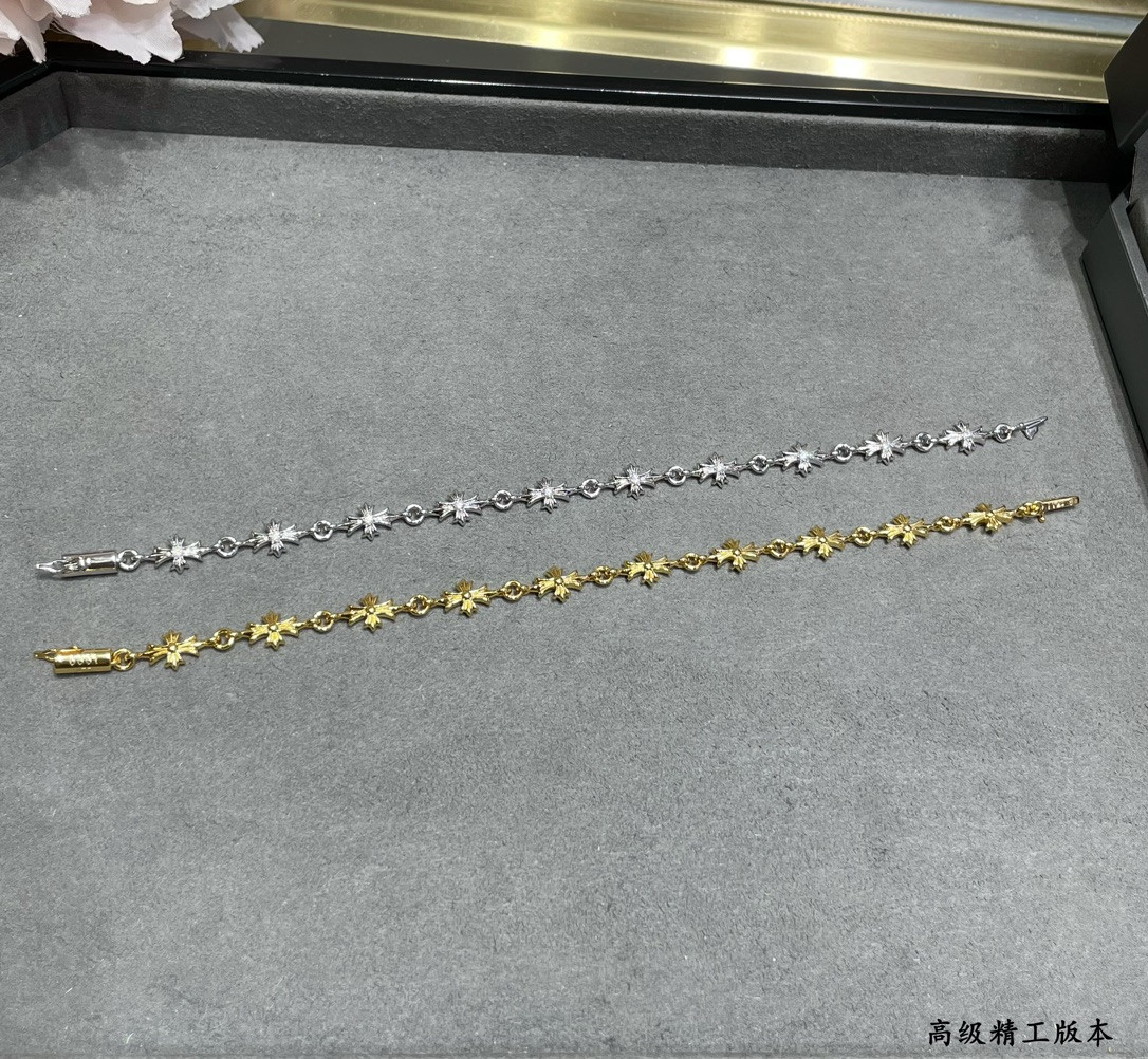 Ch*0me He**ts Cross Bracelet