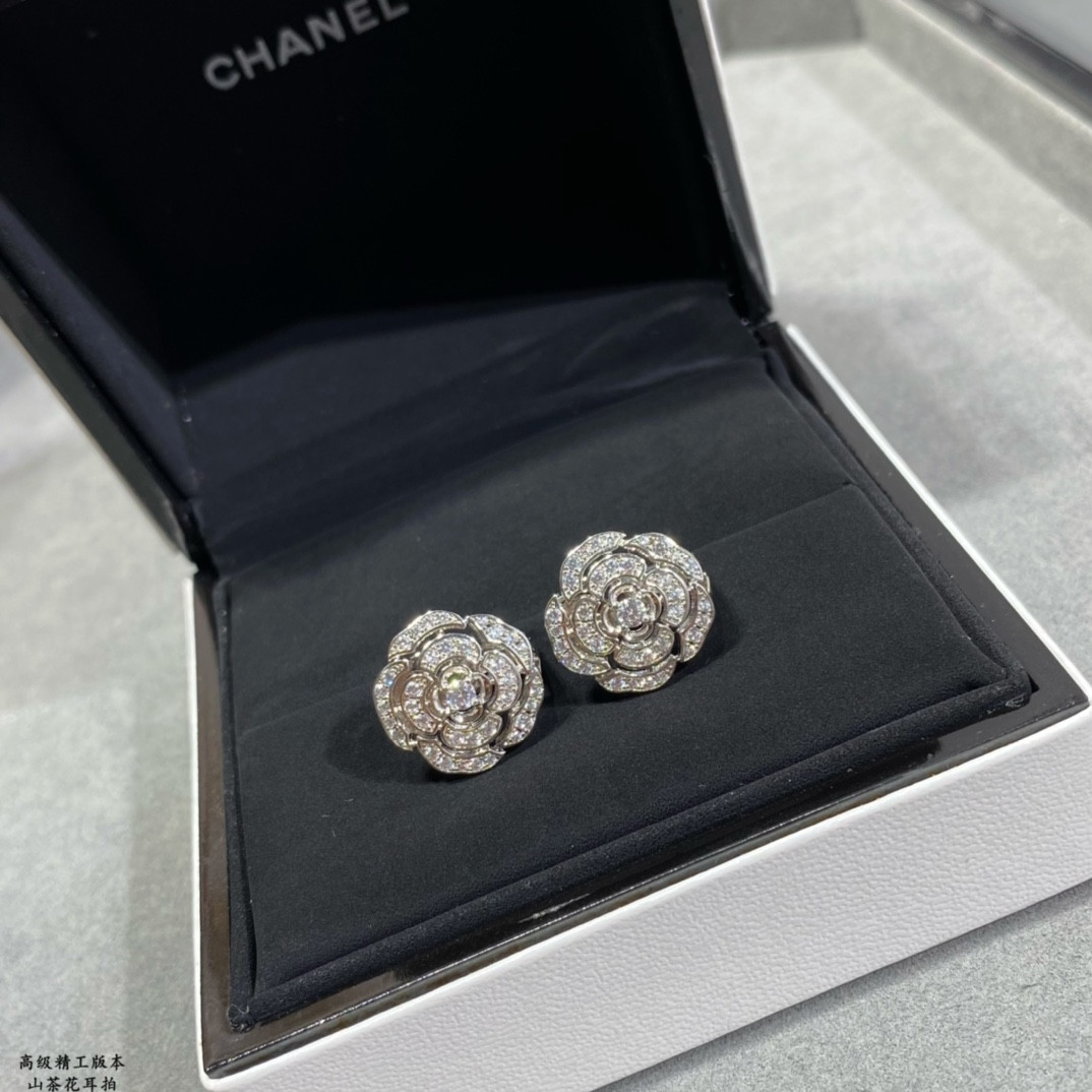 Ch**el Camellia Earrings