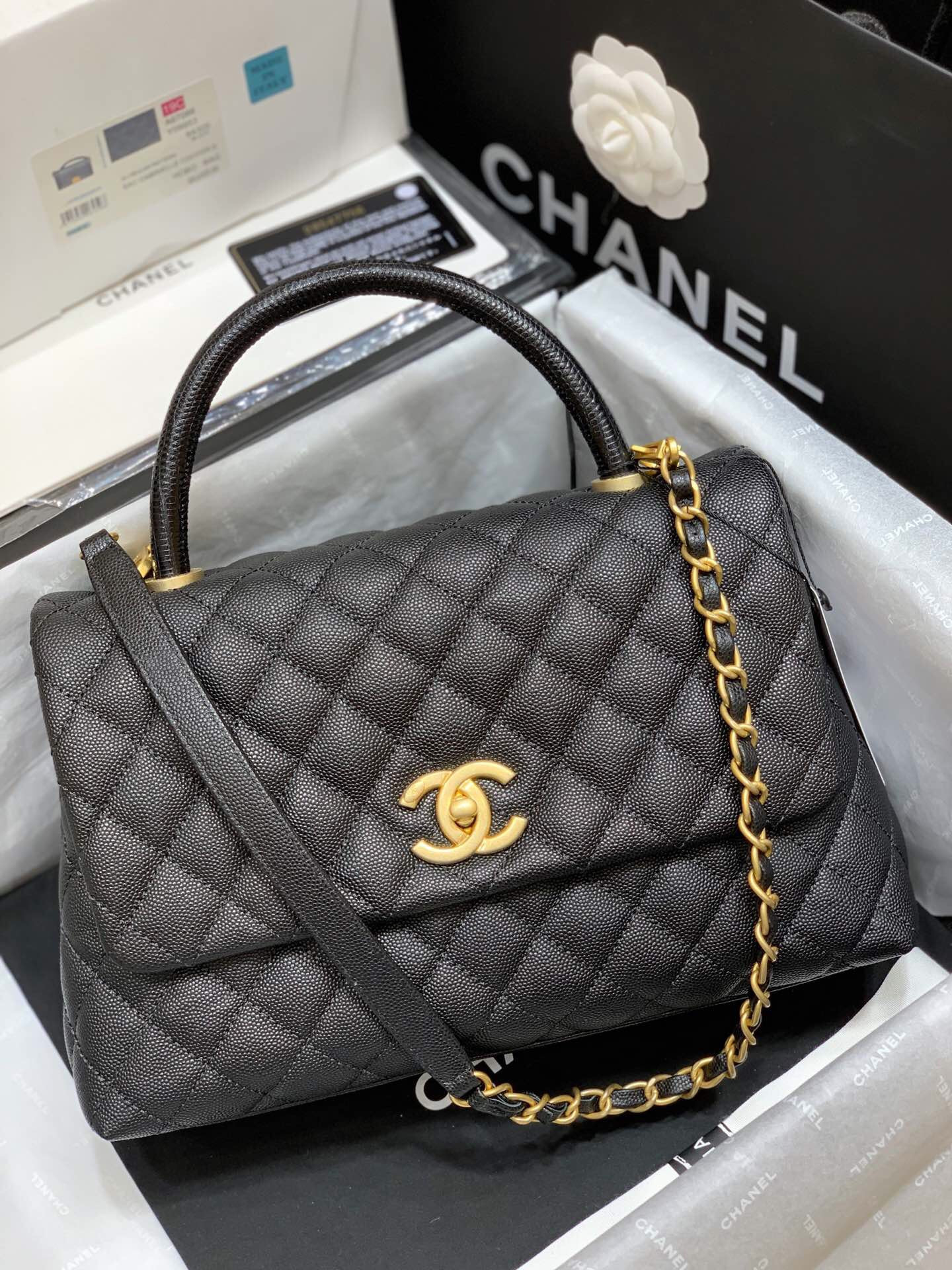 Ch**el COCO Handle bag medium 28cm