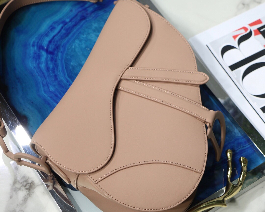 D10r Saddle Bag Antique Pink Smooth Calfskin 25.5x20x6.5cm