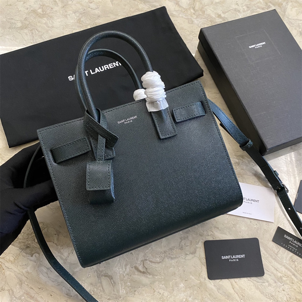 Y51 SAC DE JOUR NANO IN GRAINED LEATHER GREEN